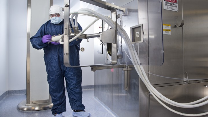 A manufacturing worker at an Eli Lilly facility in Indiana