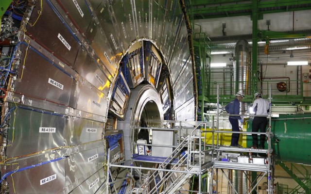 Technicians at work at CERN 