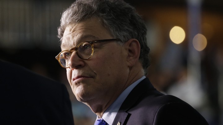 This image features Senator Al Franken, of Minnesota, who asked Betsy DeVos a question that is the focus of this story.