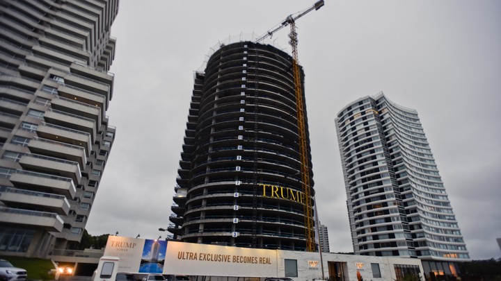 The construction site of Trump Tower Punta del Este in Uruguay