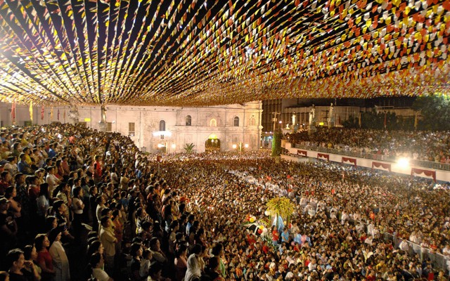 A mass at the Santo Niño Basilica in Cebu City.