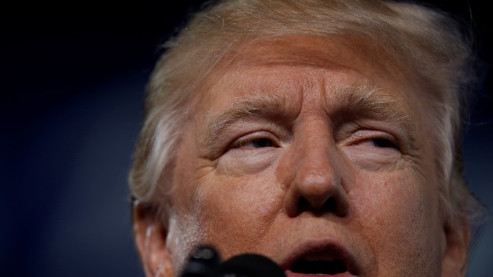 Donald Trump addresses the Conservative Political Action Conference in February 2017.