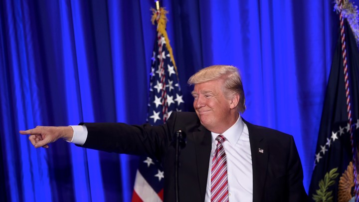 U.S. President Donald J. Trump speaks during the 2017 "Congress of Tomorrow."