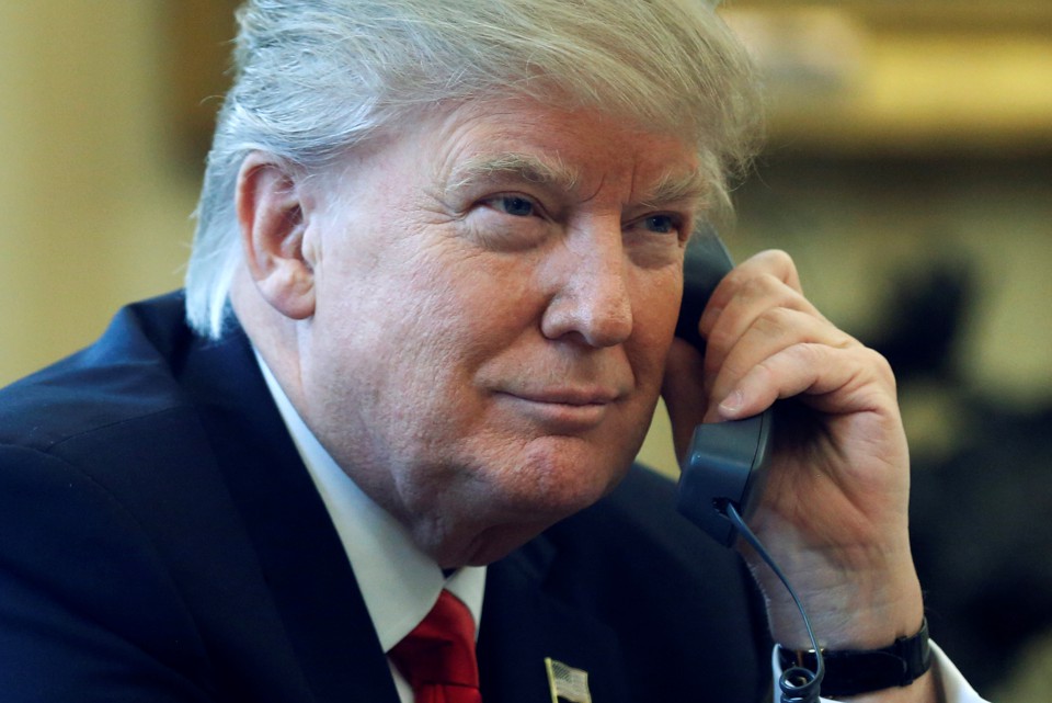 trump on the phone