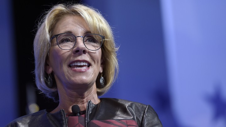 A headshot of Betsy DeVos