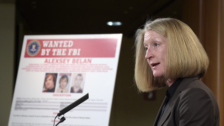 Acting Assistant Attorney General Mary McCord announces charges against four Russians in connection to an enormous data breach at Yahoo.