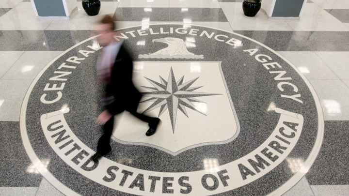 The lobby of the CIA Headquarters Building