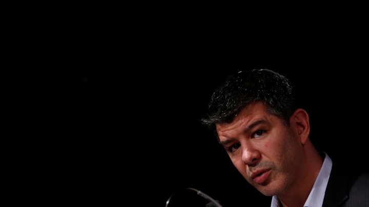 Uber CEO Travis Kalanick, addresses a gathering at an event in New Delhi, India, December 16, 2016