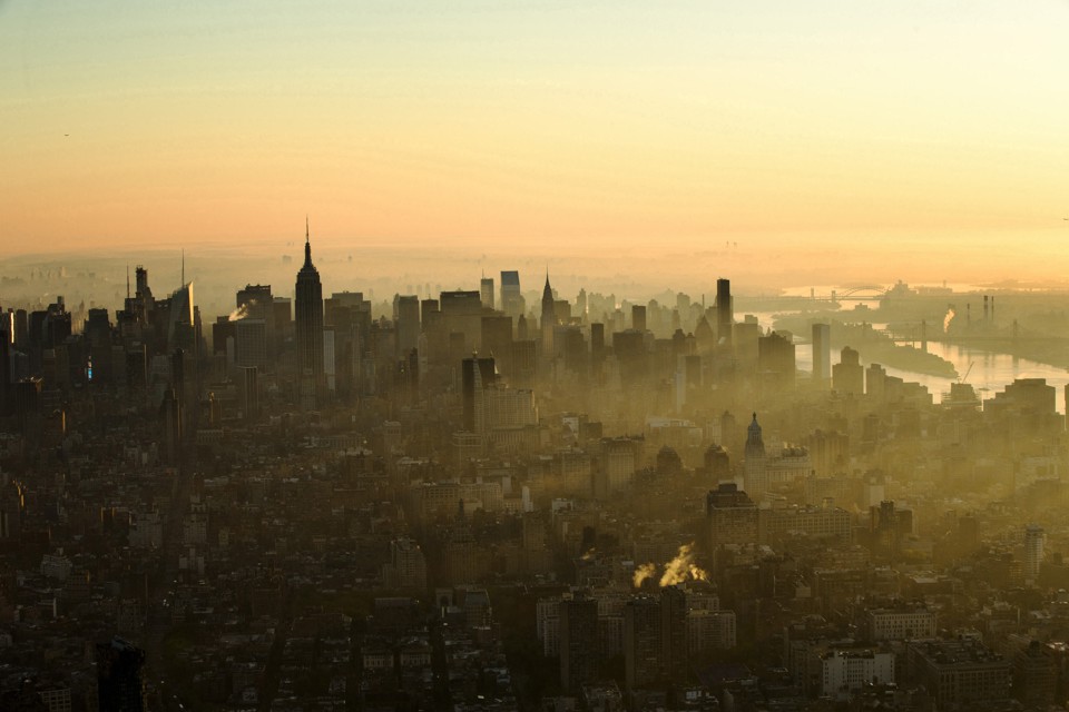 A view of the Manhattan skyline
