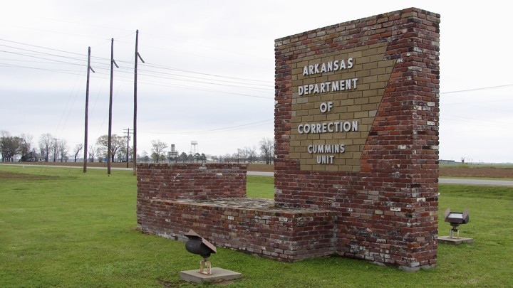 The Department of Correction's Cummins Unit prison in Varner, Arkansas on March 25, 2017.