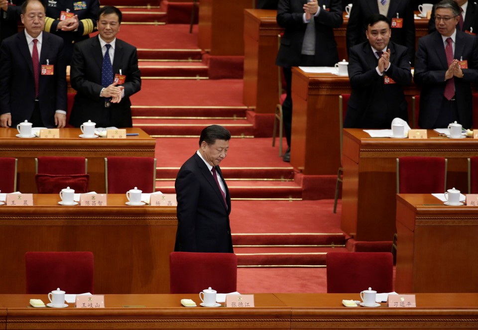 Chinese President Xi Jinping arrives for the opening session of the Chinese People's Political Consultative Conference (CPPCC) at the Great Hall of the People in Beijing, China, on March 3, 2017.