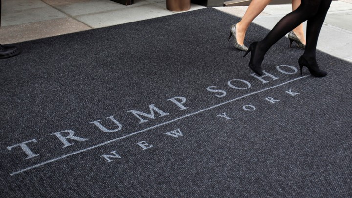 The entrance to Trump SoHo in New York