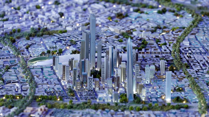 A model of a planned new capital for Egypt