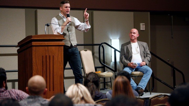Richard Spencer speaks onstage