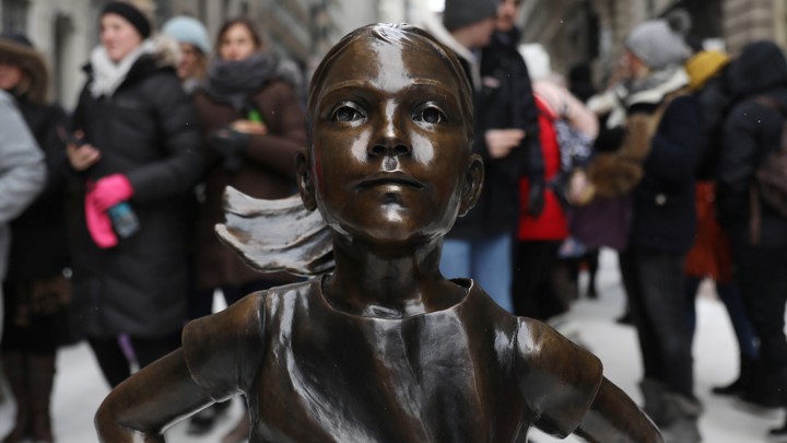The "Fearless Girl" statue in New York