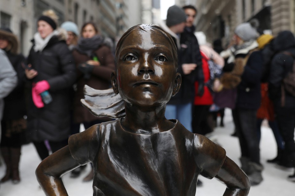 The "Fearless Girl" statue in New York