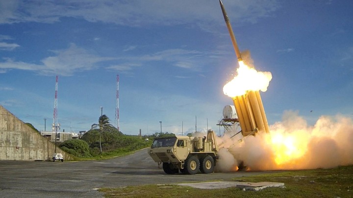A Terminal High Altitude Area Defense (THAAD) interceptor is launched during a successful intercept test.