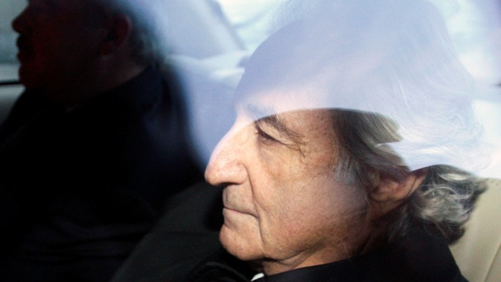 Bernie Madoff leaves a Manhattan court after a bail hearing in 2009.