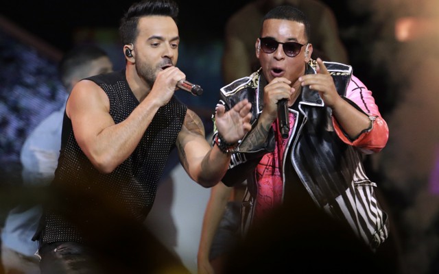 Luis Fonsi and Daddy Yankee perform at the 2017 Latin Billboard Awards.