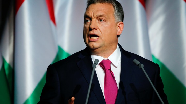 Hungarian Prime Minister Viktor Orban speaks during his state-of-the-nation address in Budapest, Hungary, on February 10, 2017.