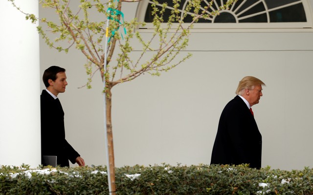 Jared Kushner and President Trump at the White House