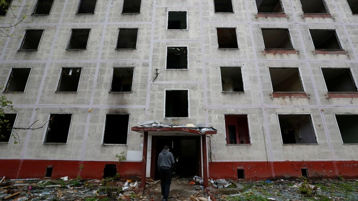 Gentrification Post Soviet Style The Atlantic A Worker P Building Which Is Part Of The Old Five Story Apartment