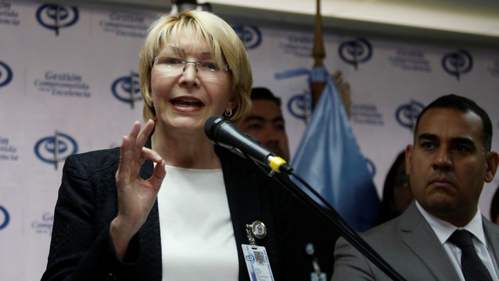 Venezuela's chief prosecutor Luisa Ortega Diaz talks to the media during a news conference in Caracas, Venezuela, on May 24, 2017.