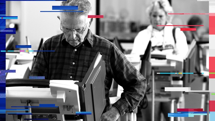 Voters in Cleveland, Ohio, cast ballots in the U.S. presidential election.