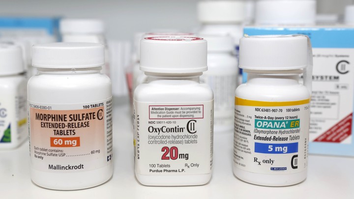 Bottles of painkillers