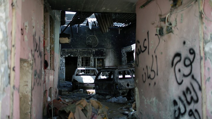 A burned out house is seen in the Old City of Mosul, Iraq, on June 28, 2017.