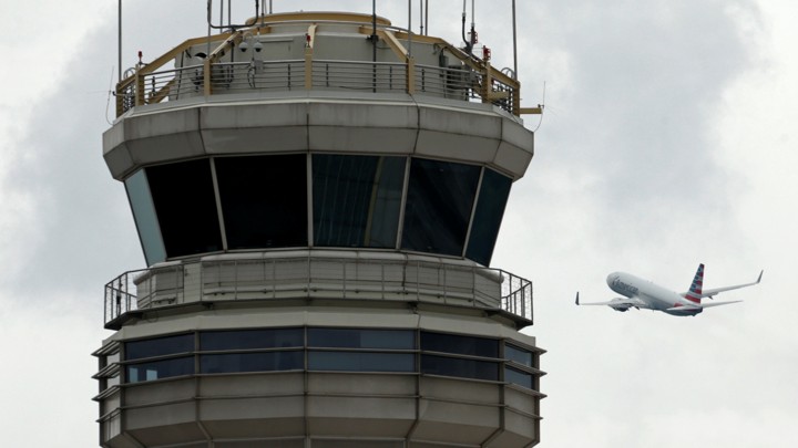 An air-traffic control tower