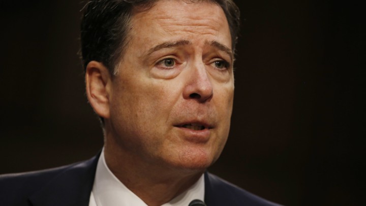 James Comey testifies on Capitol Hill on June 8, 2017.