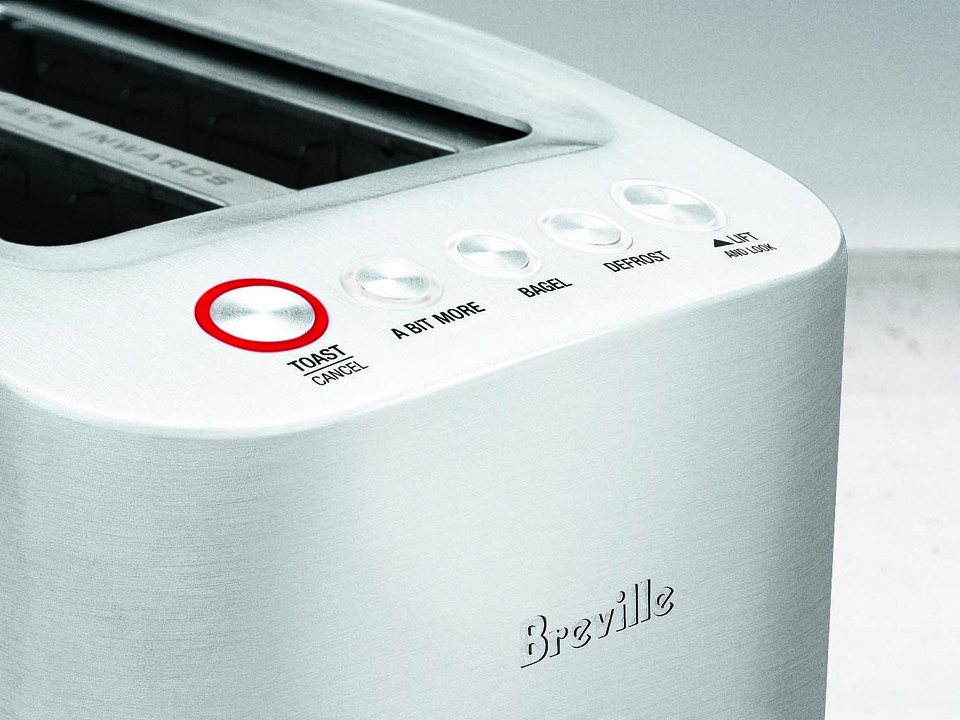 A Breville toaster with the "A Bit More" button