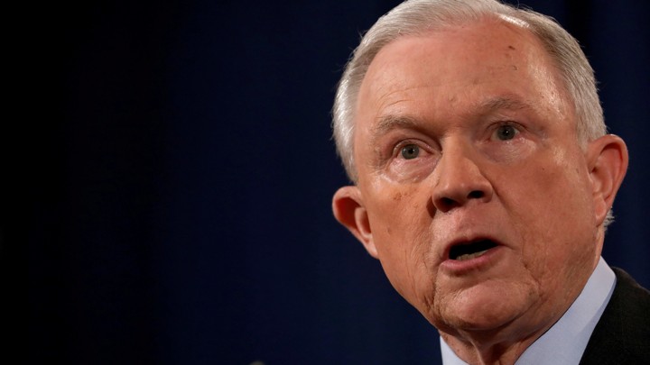 U.S. Attorney General Jeff Sessions speaks at a news conference on July 20, 2017.