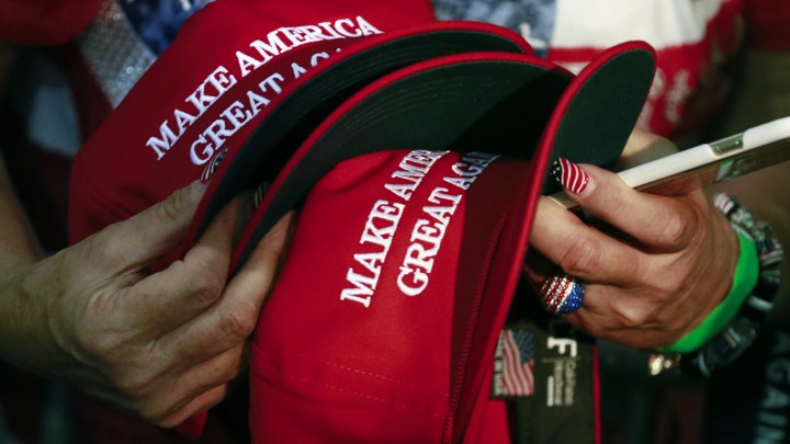 President Trump's signature "Make America Great Again" hats