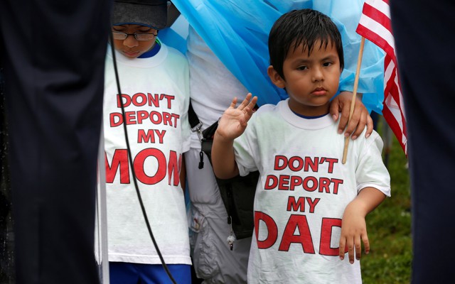 Immigration activists rally in Washington to demand the Trump administration protect the DACA program earlier this month.