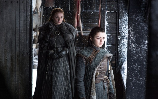 Sansa and Arya Stark in 'Game of Thrones'