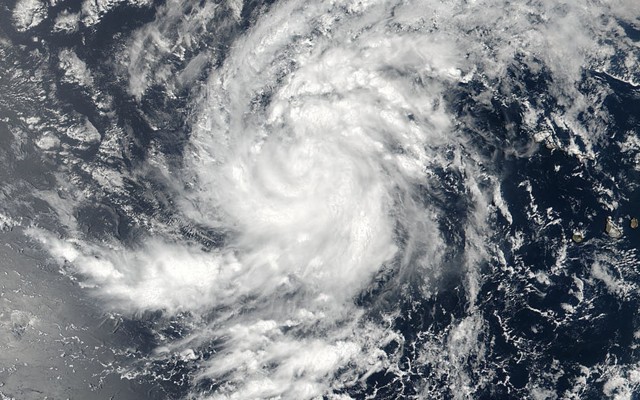 Irma in the eastern Atlantic Ocean, as seen by a NASA-NOAA satellite