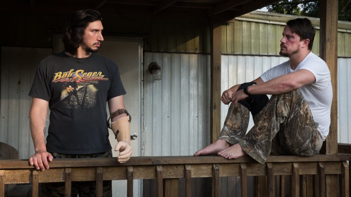 Adam Driver and Channing Tatum in a scene from Steven Soderbergh's 'Logan Lucky'