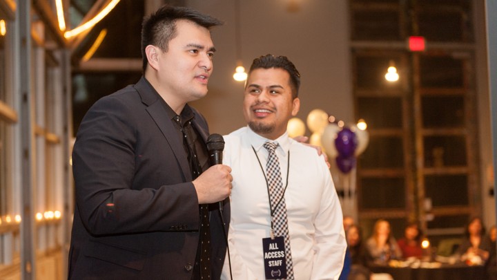 Jose Antonio Vargas and Yosimar Reyes speaking at an event