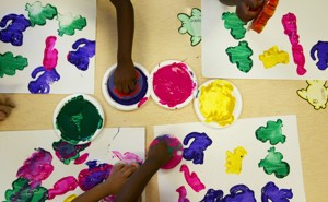What Color Is A Tennis Ball The Atlantic Children Use Stamps Dipped In Paint To Make Art