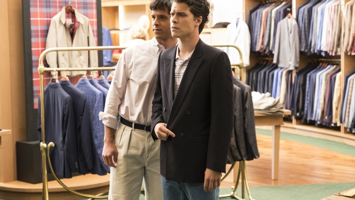 Lyle Menendez (Miles Gaston Villanueva) and Erik Menendez (Gus Halper) in a scene from 'Law and Order True Crime: The Menendez Murders'