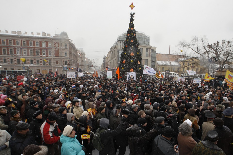 Russia alleged that the U.S. was behind protests in Moscow in December 2011.