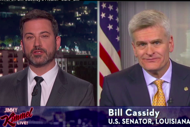 Jimmy Kimmel interviews Senator Bill Cassidy of Louisiana, about health care, in May