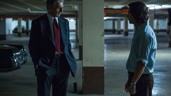 Liam Neeson and Julian Morris in ‘Mark Felt: The Man Who Brought Down the White House’