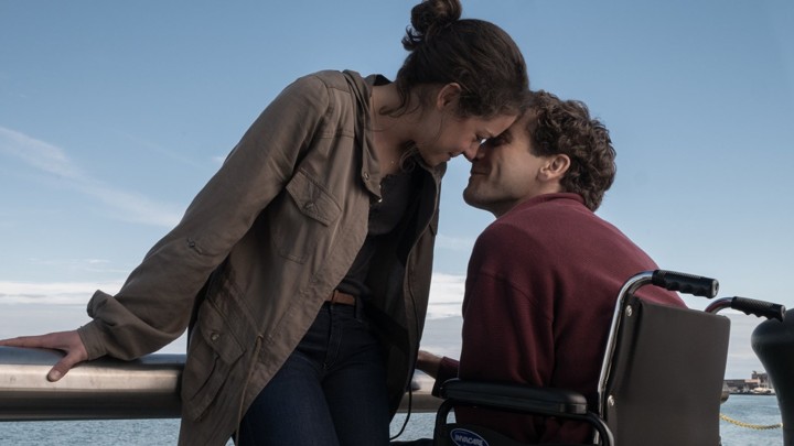 Tatiana Maslany and Jake Gyllenhaal in the film 'Stronger'
