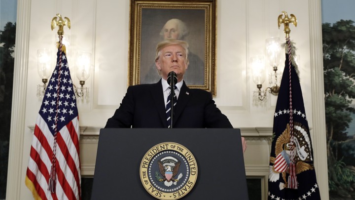 President Trump makes a statement about the mass shooting in Las Vegas on October 2, 2017.
