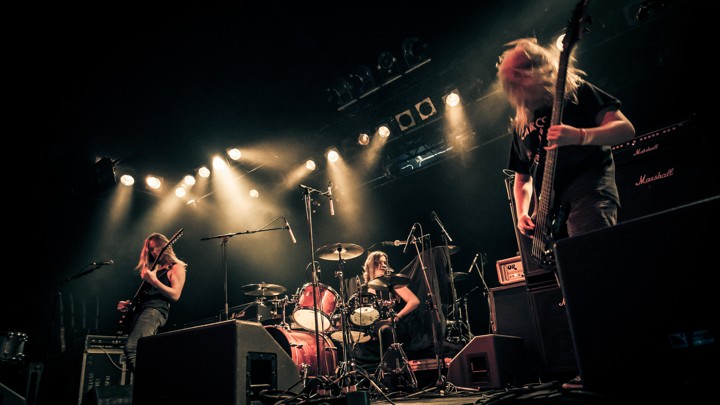 The three members of the New Zealand thrash metal band Alien Weaponry