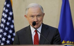 Attorney General Jeff Sessions speaks at installation ceremonies for incoming FBI Director Christopher Wray in September.