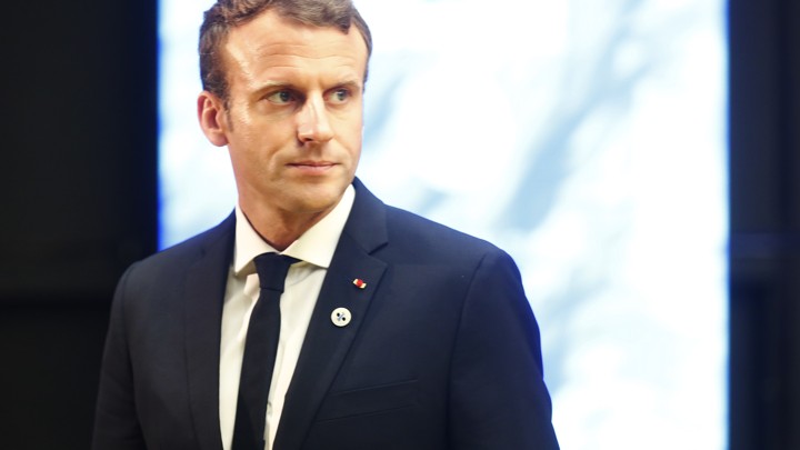 French President Emmanuel Macron attends the European Union Tallinn Digital Summit in Estonia on September 29, 2017.